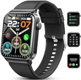 Smart Watch for Answer/Make Calls, 1.85" Smartwatch for Women Men, Fitness Watch with Heart Rate Sleep Monitor, 113 Sports Modes Step Counter, IP68 Waterproof Activity Tracker Calories for iOS Android
