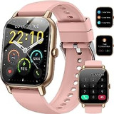 Smart Watch for Women Men Answer/Make Calls, 1.85" Smartwatch, Fitness Watch with Heart Rate Sleep Monitor, Step Counter, 100+ Sports, IP68 Waterproof Fitness Smartwatches Compatible with Android IOS