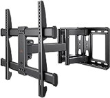 Perlegear TV Wall Bracket for 37-84 Inch Flat/Curved TVs up to 60kg, Swivel Tilt TV Bracket Max.VESA 600x400mm, Full Motion TV Wall Mount with Dual Arm