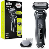 Series 5 51-W1600s Electric Shaver for Men with EasyClick Body Groomer Attachment, EasyClean, Wet &amp; Dry, Rechargeable, Cordless Foil Razor, White, Rated Which Best Buy