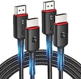 Silkland 4K HDMI Cable 3M 2 Pack, HDMI Lead, Support 4K@60Hz, ARC, HDR, 3D, Ethernet, HDMI ARC Cable