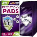 AMZ BRAND Pest Sticky Pads - 10 Pack - Peanut Butter Scented, Extra Strong Traps, Pest Control Traps for Indoor and Outdoor Use