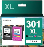 301XL Ink Cartridges High Yield Remanufactured for HP 301 XL for Envy 4500 5530 5532 4502 4507 DeskJet 2540 2050 1050 OfficeJet 2620 2622 4630 4632, 2-Pack, Black and Colour
