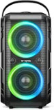 W-KING 80W Bluetooth Speaker Loud- Super Bass, Huge 105dB Sound, Portable Party Wireless Outdoor Speakers, Mixed Color LED Lights, 24H Playtime, Bluetooth 5.0, USB Playback, AUX, EQ, Non-Waterproof