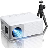 Mini Projector, 5000 Lumens AKIYO O1 LED Portable Projector, Support HD 1080P, ±15° Keystone, 25% Zoom, Kids Gifts, Compatible with iOS/Android/Tablet/PC/TV Stick/USB/DVD/Game Console with Tripod