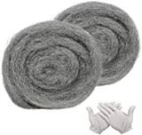Steel Wool Mice - 2 Pack 0000 Rodent Control Gaps Blocker Stainless Coarse Wire Wool Fill Fabric DIY Kit, Easy to Use Stop Rats and Mice Insect Pest, Includes Work Gloves.(3m/roll)