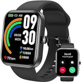 TOZO S3 Smart Watch (Answer/Make Call) Bluetooth Fitness Tracker with Heart Rate, Blood Oxygen Monitor, Sleep Monitor IP68 Waterproof 1.83-inch HD Color for Men Women Compatible with iPhone & Android