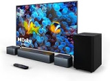 ULTIMEA 5.1 Soundbar with Dolby Atmos, 3D Surround Sound System Sound Bar for TV, TV Sound Bar with Wireless Subwoofer, Surround and Bass Adjustable Home Audio TV Speakers, Poseidon D60 Series