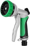 RESTMO Hose Pipe Spray Gun, Heavy Duty Garden Hose Spray Gun, High Pressure Hose Nozzle, Metal Hand Sprayer with 7 Patterns and Water Flow Control, Ideal to Water Plant & Lawn, Wash Car & Pet