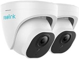 Reolink PoE Security Camera 5MP Super HD Support Audio Dome Outdoor Indoor Home CCTV Camera IP66 Waterproof IR Night Vision Motion Detection IP Camera RLC-520-5MP (Pack of 2)