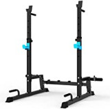 JX FITNESS Squat Rack Multi-Function Barbell Rack Height Adjustable Dip Stand Home Gym Weight Lifting Bench Press Dip Station Push up Portable Strength Training Dumbbell Rack