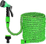 CLMCL 25ft/50ft/75ft/100ft/125ft Expandable Garden Hose Pipes, Expandable Garden Hose Flexible Stretch Water Pipe for Home Lawn Car with 8 Function Professional Water Spray Nozzle