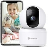 GALAYOU 2K WiFi Pet Camera, Home Security Camera Indoor for Dog, Cat, Baby Monitor Camera, 360° Wireless Camera,Motion Tracking, Night Vision, 2-Way Audio, Works with Alexa&Google Home G2