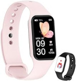 IOWODO Smart Watch for Women, Fitness Tracker with Heart Rate/Blood Oxygen/Sleep Monitor/Custom Dials, 5ATM Waterproof Step Counter Watch with 24 Sport Modes Activity Tracker for iOS Android - Pink