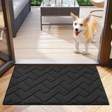 Biscpro doormat, indoor outdoor washable entrance rug