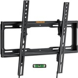 Perlegear TV Wall Bracket for Most 26-65 inch TVs up to 45kg, Max VESA 400x400mm, 55 inch Tilt TV Wall Mount with Pull Cord Safety Locks, PGPIMTK1-E