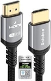 Sniokco 2024 Newest 10K 8K 4K HDMI 2.1 Cable 3M, Certified 48Gbps Ultra High Speed Braided HDMI Cable, Support Dynamic HDR, eARC, Dolby Atmos, 8K@60Hz, HDCP 2.2 2.3, Compatible with HDTV Monitor