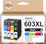 Gureef 604XL Ink Cartridges Replacement for Epson 604 Ink Cartridge Multipack for Epson XP2200 ink cartridges Expression Home XP-2205 XP-3200 XP-3205 XP-4200 XP-4205 Workforce WF-2930 WF-2935 (4 Pack)