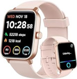 Gydom Smart Watch (Alexa Built-in & Bluetooth Call), Smartwatch with SpO2/Heart Rate/Sleep/Stress Monitor, Calorie/Step/Distance Counter, 100+ Sport Modes, IP68 Fitness Watch