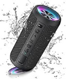 Ortizan Bluetooth Speaker, Portable Wireless Bluetooth Speakers With Led Light, Louder Volume & Enhanced Bass, IPX7 Waterproof, 30H Playtime, Durable Loud Speaker Bluetooth for Travel, Outdoor, Sport