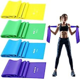 GIEMIT Resistance Bands Set,TPE Elastic Bands with 4 Resistance Levels,Exercise Bands Workout Resistance Bands Set for Recovery，Physical Therapy,Fitness,Yoga,Pilates,Rehab,Strength Training