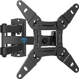 PERLESMITH TV Wall Bracket for 13-42 inch TVs, Swivels Tilts TV Wall Mount for Flat & Curved TV，VESA 75x75mm to 200x200mm up to 20kg