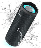 HEYSONG Portable Bluetooth Speaker, Waterproof Outdoor Speakers with LED Light, Enhanced Bass, IPX7 Floating, 40H Play, TF Card, True Wireless Stereo for Party, Shower, Biking, Gifts for Men