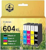 604XL Ink Cartridges Replacement for Epson 604 XL Ink Cartridge for Epson Expression Home XP-2200 XP-2205 XP-3200 XP-3205 XP-4200 XP-4205, Workforce WF-2910DWF WF-2930DWF WF-2935DWF WF-2950DWF 4pack
